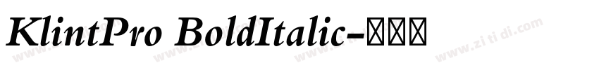 KlintPro BoldItalic字体转换